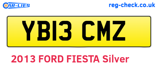 YB13CMZ are the vehicle registration plates.