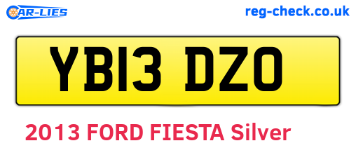 YB13DZO are the vehicle registration plates.