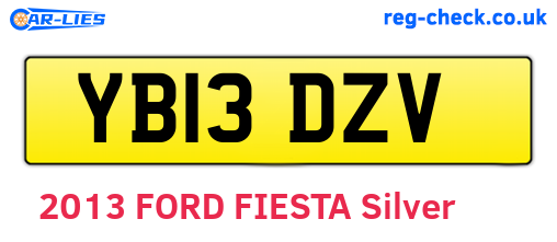 YB13DZV are the vehicle registration plates.