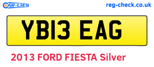 YB13EAG are the vehicle registration plates.