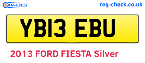 YB13EBU are the vehicle registration plates.