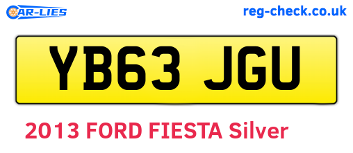 YB63JGU are the vehicle registration plates.