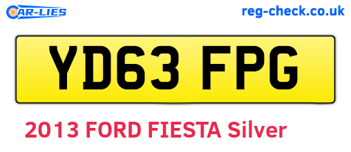 YD63FPG are the vehicle registration plates.