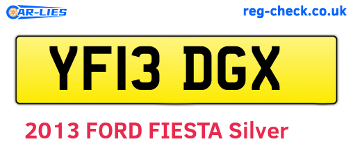 YF13DGX are the vehicle registration plates.