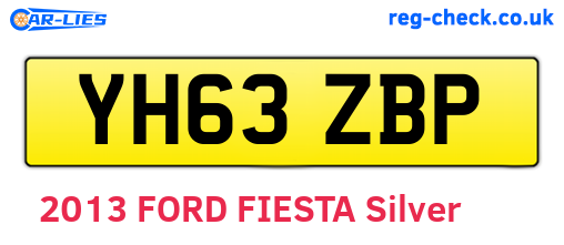 YH63ZBP are the vehicle registration plates.