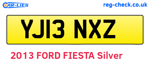 YJ13NXZ are the vehicle registration plates.