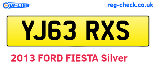 YJ63RXS are the vehicle registration plates.