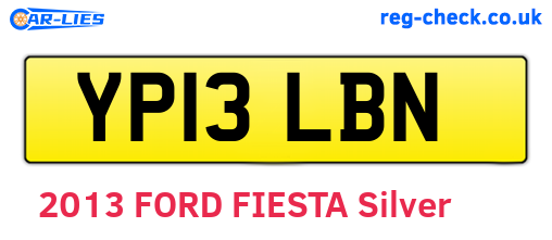 YP13LBN are the vehicle registration plates.
