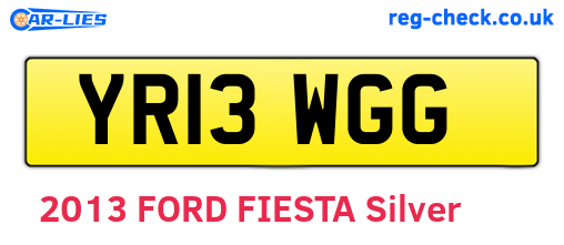 YR13WGG are the vehicle registration plates.