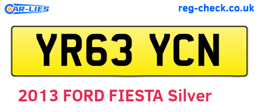 YR63YCN are the vehicle registration plates.
