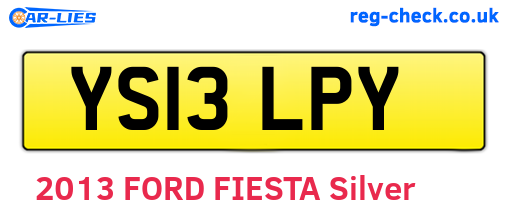 YS13LPY are the vehicle registration plates.