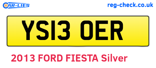 YS13OER are the vehicle registration plates.