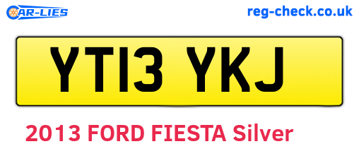 YT13YKJ are the vehicle registration plates.