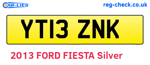 YT13ZNK are the vehicle registration plates.