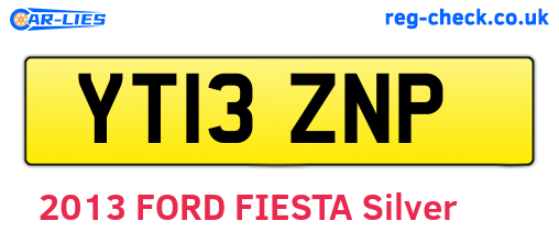 YT13ZNP are the vehicle registration plates.