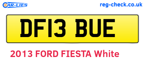 DF13BUE are the vehicle registration plates.