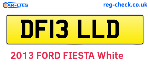 DF13LLD are the vehicle registration plates.