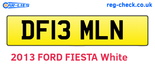 DF13MLN are the vehicle registration plates.