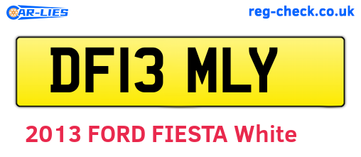 DF13MLY are the vehicle registration plates.