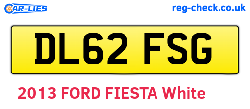 DL62FSG are the vehicle registration plates.