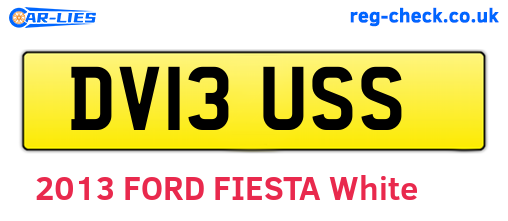 DV13USS are the vehicle registration plates.
