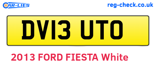 DV13UTO are the vehicle registration plates.