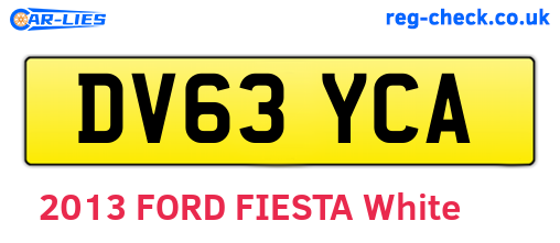 DV63YCA are the vehicle registration plates.