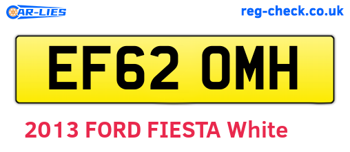 EF62OMH are the vehicle registration plates.