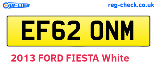 EF62ONM are the vehicle registration plates.