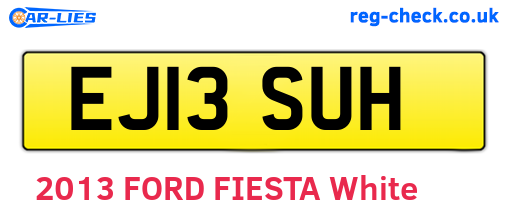 EJ13SUH are the vehicle registration plates.