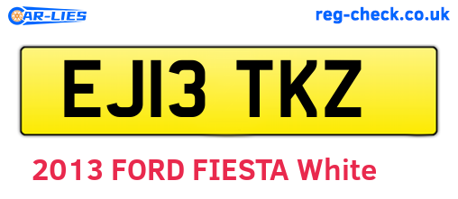 EJ13TKZ are the vehicle registration plates.