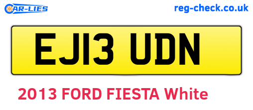 EJ13UDN are the vehicle registration plates.