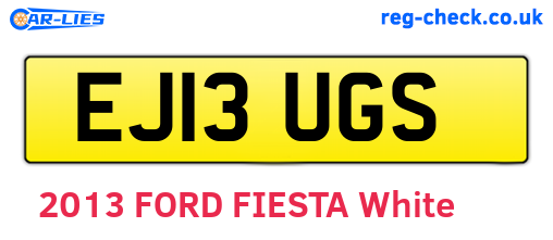 EJ13UGS are the vehicle registration plates.