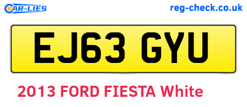 EJ63GYU are the vehicle registration plates.