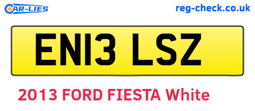 EN13LSZ are the vehicle registration plates.