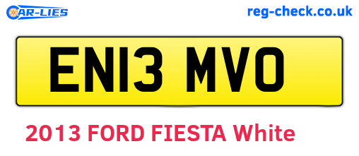 EN13MVO are the vehicle registration plates.