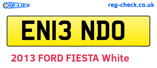 EN13NDO are the vehicle registration plates.