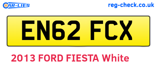 EN62FCX are the vehicle registration plates.