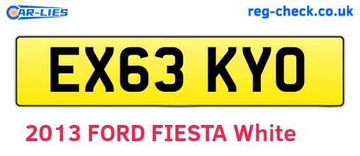 EX63KYO are the vehicle registration plates.