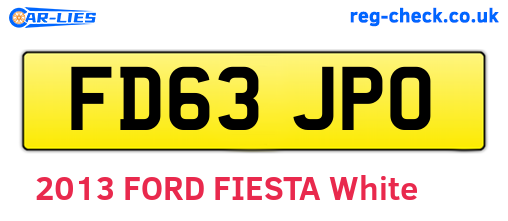 FD63JPO are the vehicle registration plates.
