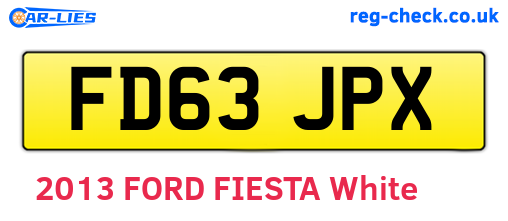 FD63JPX are the vehicle registration plates.