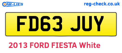 FD63JUY are the vehicle registration plates.
