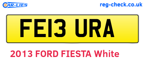 FE13URA are the vehicle registration plates.