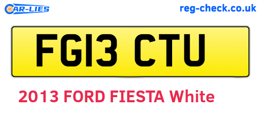 FG13CTU are the vehicle registration plates.