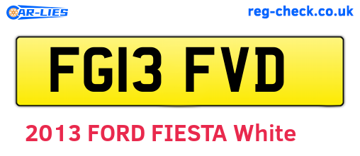 FG13FVD are the vehicle registration plates.