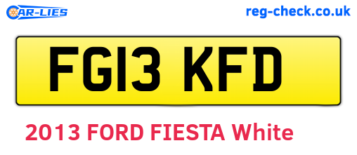 FG13KFD are the vehicle registration plates.