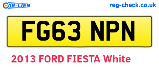 FG63NPN are the vehicle registration plates.