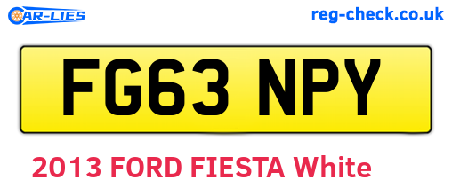 FG63NPY are the vehicle registration plates.