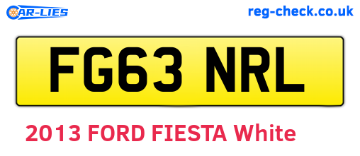 FG63NRL are the vehicle registration plates.