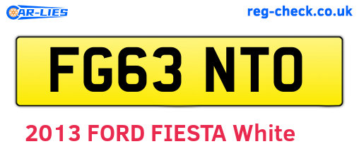 FG63NTO are the vehicle registration plates.